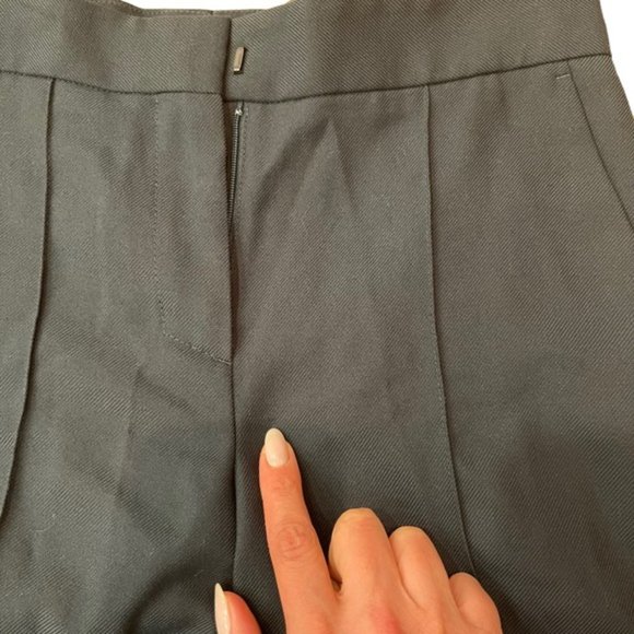 NWT* MAJE 'Pila' Straight Leg Suit Pants in Dark Green Size 34 Trousers Pleated - Picture 3 of 9